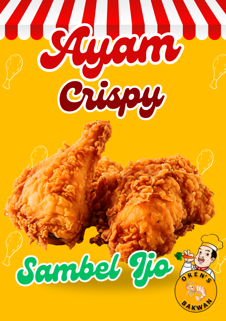 Ayam Crispy Sambel Ijo + Nasi - Gambar 1