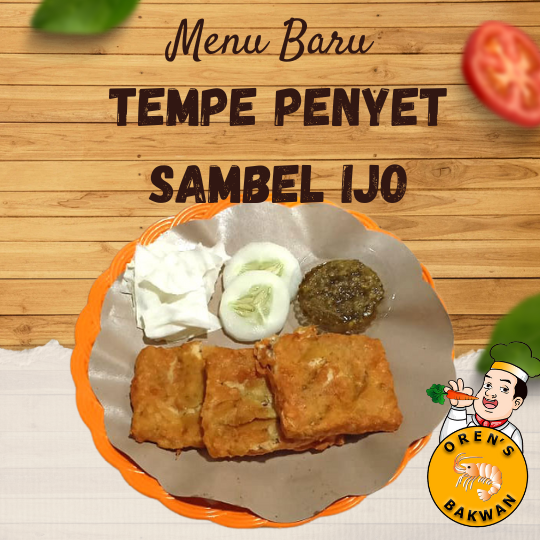 Tempe Penyet Sambel Ijo (3 Pcs) - Gambar 1